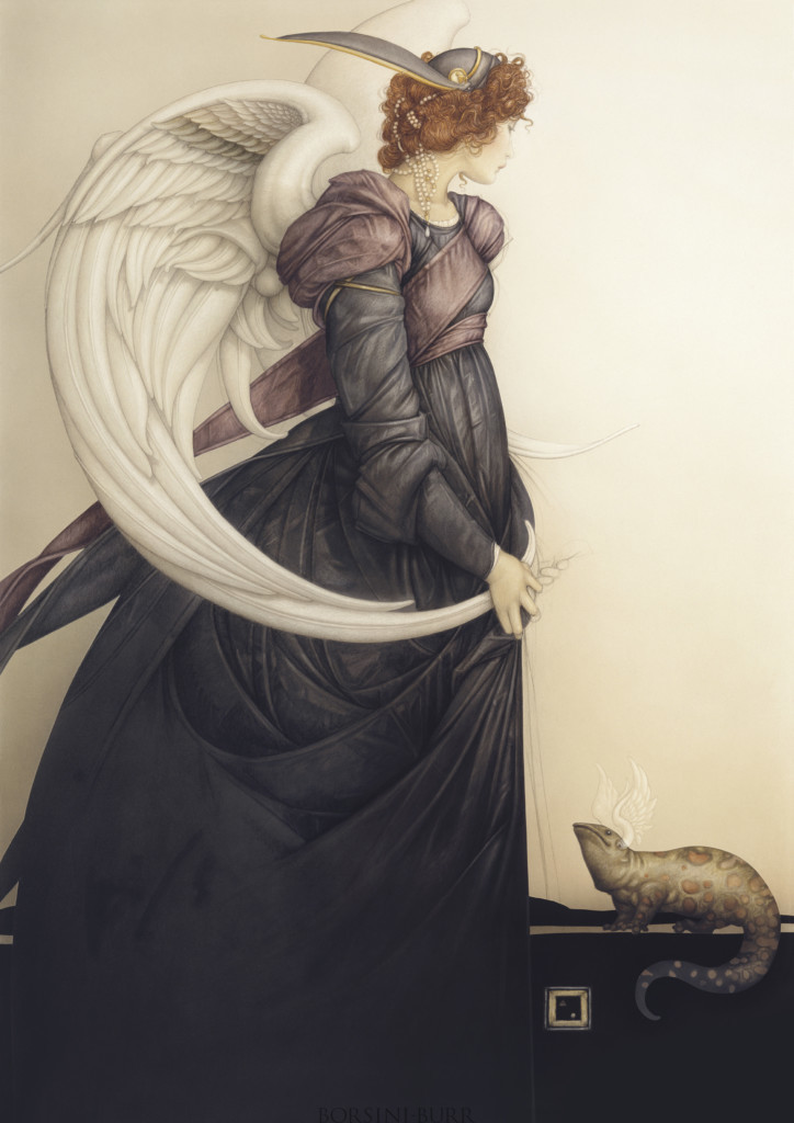 "Golden Salamander" Fine Art Edition on Canvas by Michael Parkes