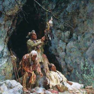 "Healing Power of the Raven Bundle–2003" Lithograph by Howard Terpning