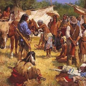 "The Horse Doctor and His Medicine Bag at Rendezvous" Fine Art Edition on Canvas by Howard Terpning