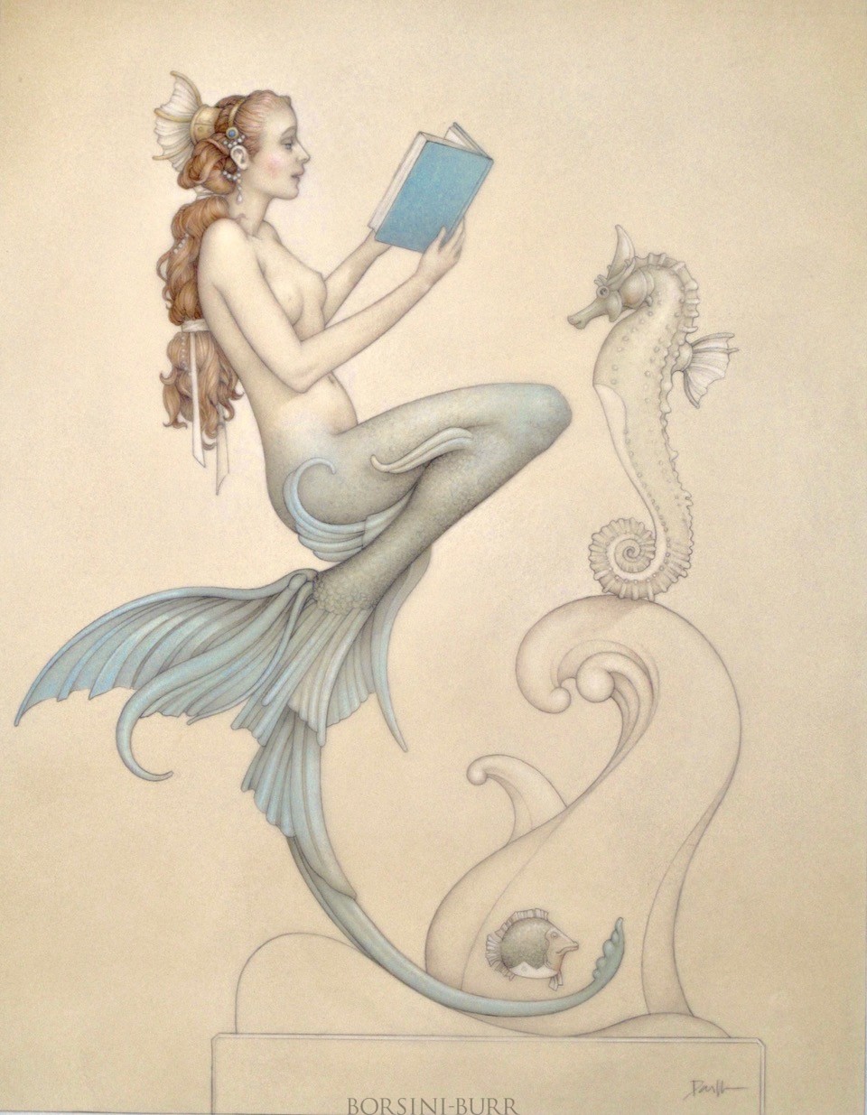 "Mermaid Study" Original Drawing by Michael Parkes