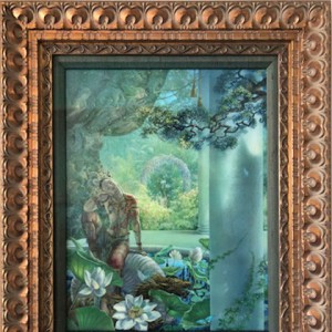 "Mysterious Garden" Original Oil on Board by Kinuko Y. Craft