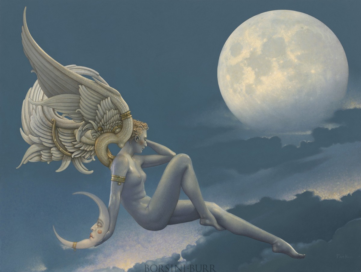 "Moonstruck" Fine Art Edition on Canvas by Michael Parkes