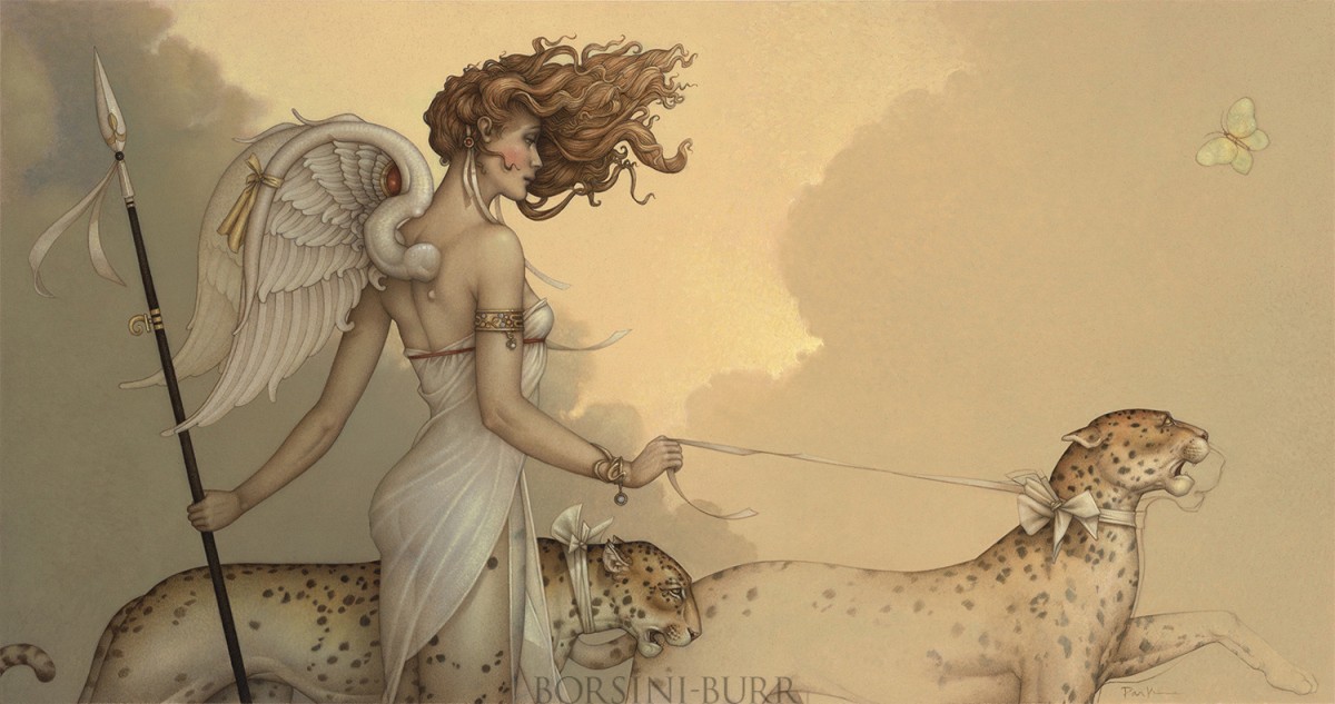 "Three Leopards" Fine Art Edition on Canvas by Michael Parkes