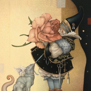 "Rose Collector" Fine Art Edition on Canvas by Michael Parkes