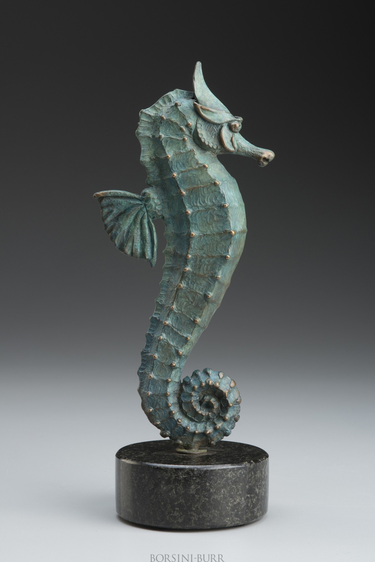 "Seahorse" Bronze Sculpture by Michael Parkes