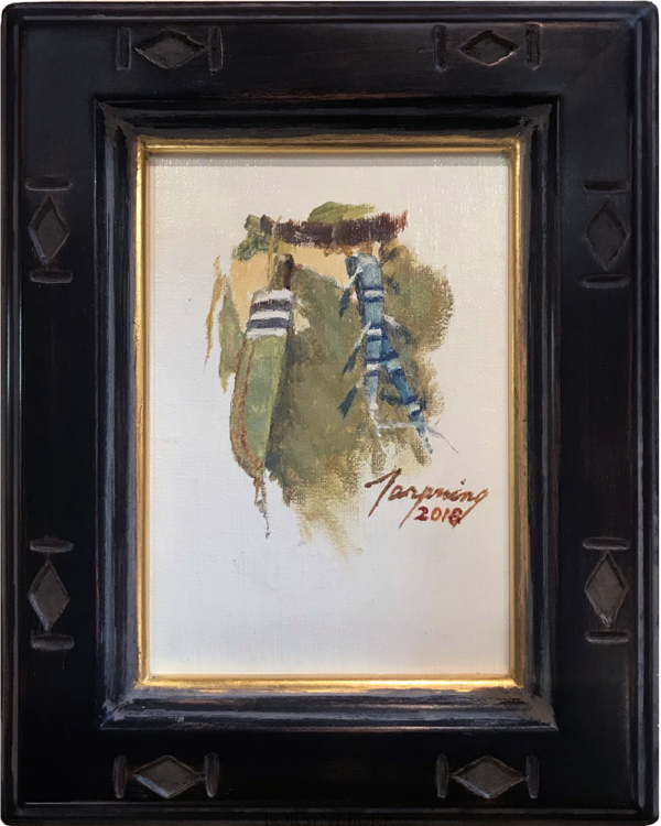 "Knife and Awl Case" Original Painting by Howard Terpning
