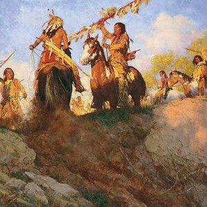 "Sunset for the Comanche" Fine Art Edition on Canvas by Howard Terpning