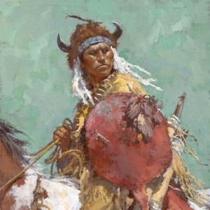 "Cheyenne Red Shield" Fine Art Edition on Canvas by Howard Terpning