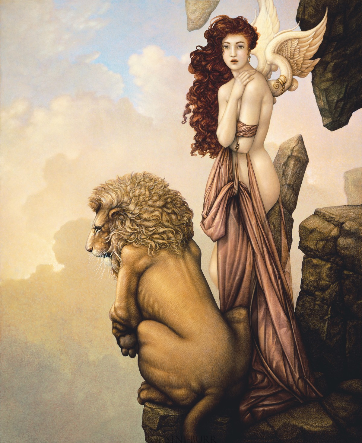 "The Last Lion" Fine Art Edition on Canvas by Michael Parkes