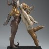"Kissing" Bronze Sculpture by Michael Parkes
