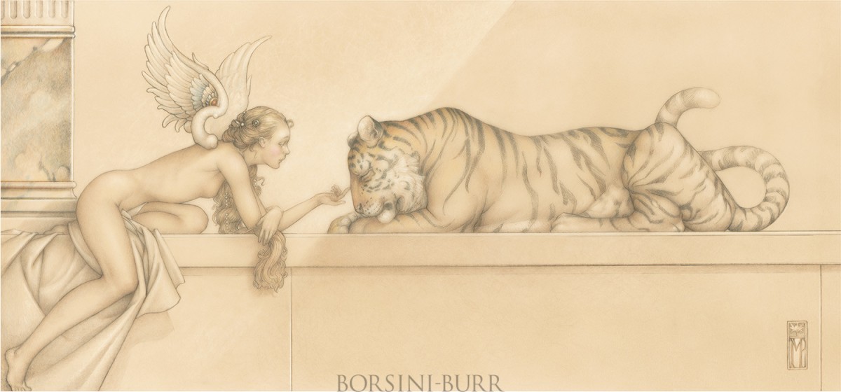 "Tiger, Tiger" Fine Art Edition on Vellum by Michael Parkes