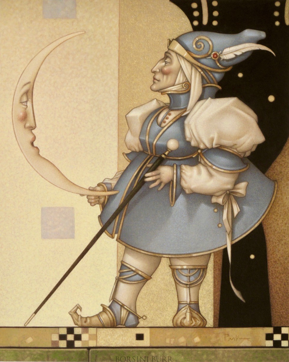 Moon Minders “New Moon” Fine Art Edition on Canvas by Michael Parkes