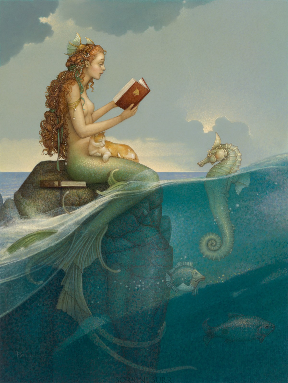 "Mermaid’s Secret" Original Oil on Canvas by Michael Parkes
