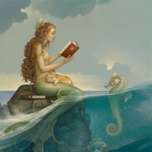 "Mermaid’s Secret" Original Oil on Canvas by Michael Parkes
