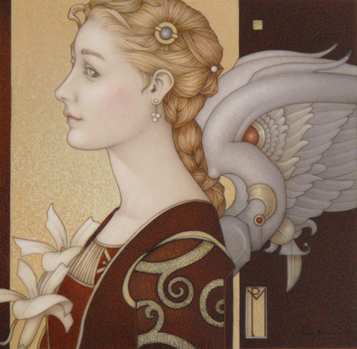 " Rennaissance Angel" Original Oil on Canvas by Michael Parkes