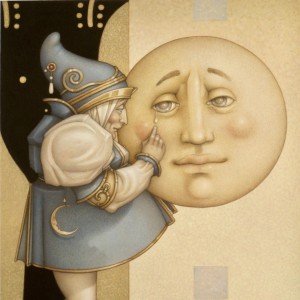 Moon Minders “Full Moon” Fine Art Edition on Canvas by Michael Parkes