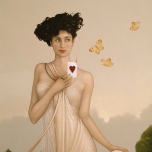 "I Give You My Heart" Original Oil on Canvas by Michael Parkes
