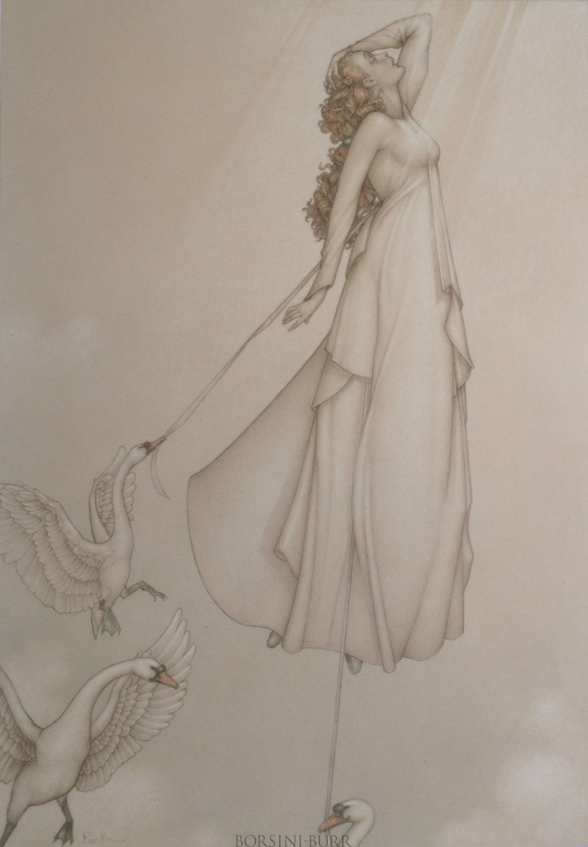 "Theresa’s Dream" Original Drawing by Kinuko Y. Craft