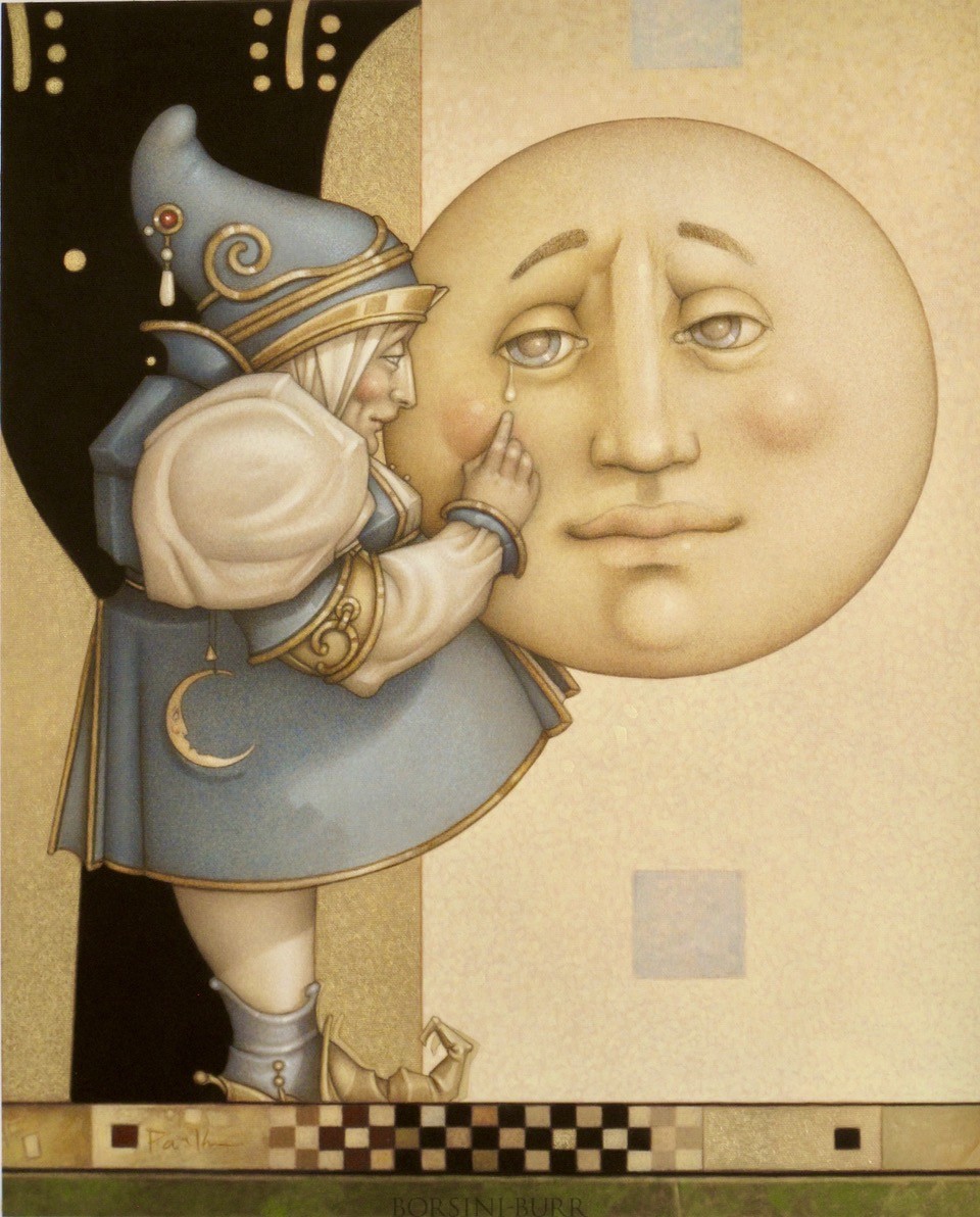 Moon Minders “Full Moon” Fine Art Edition on Canvas by Michael Parkes